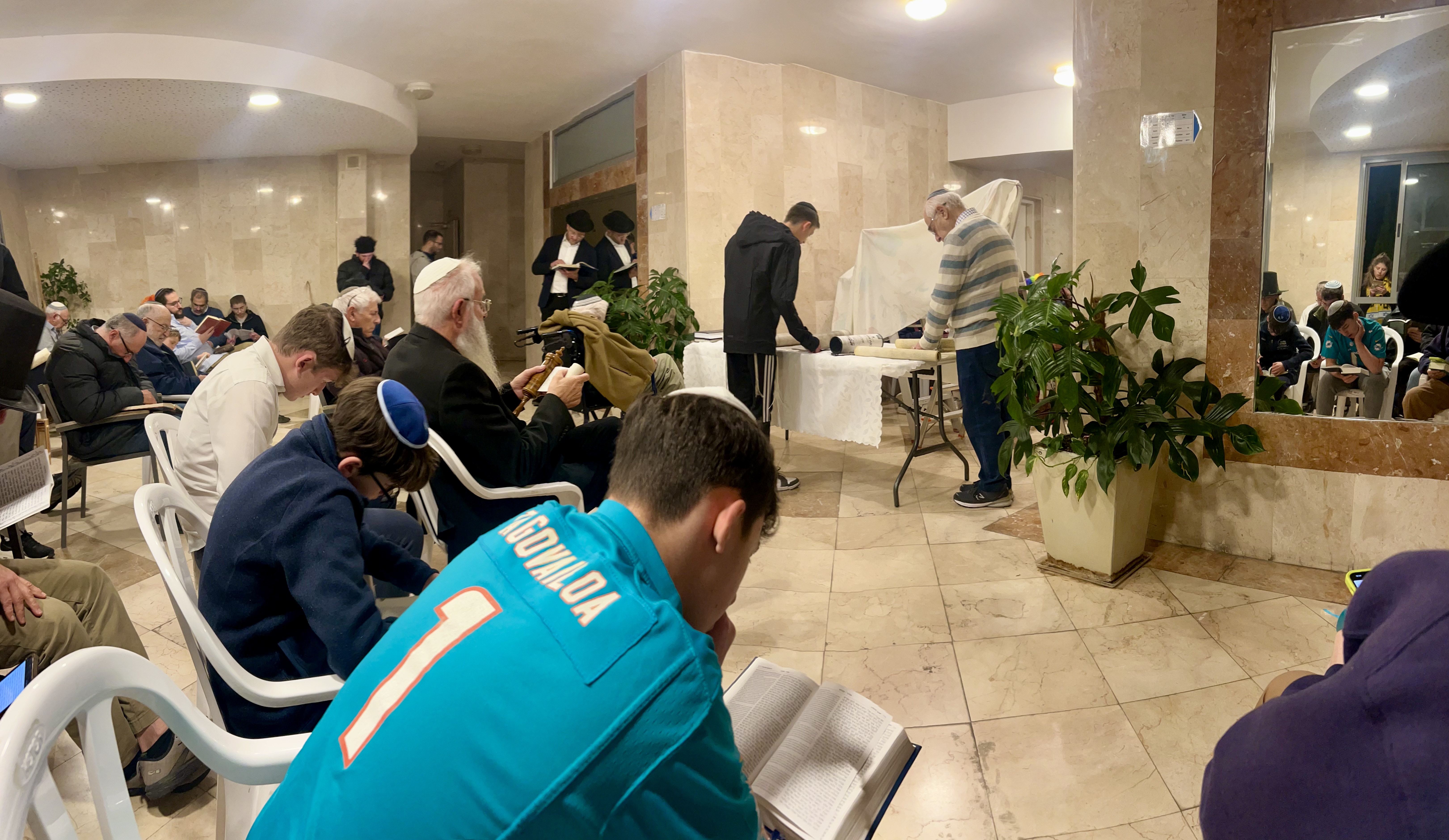 Neighborhood megillah reading so we can all stay close to shelters