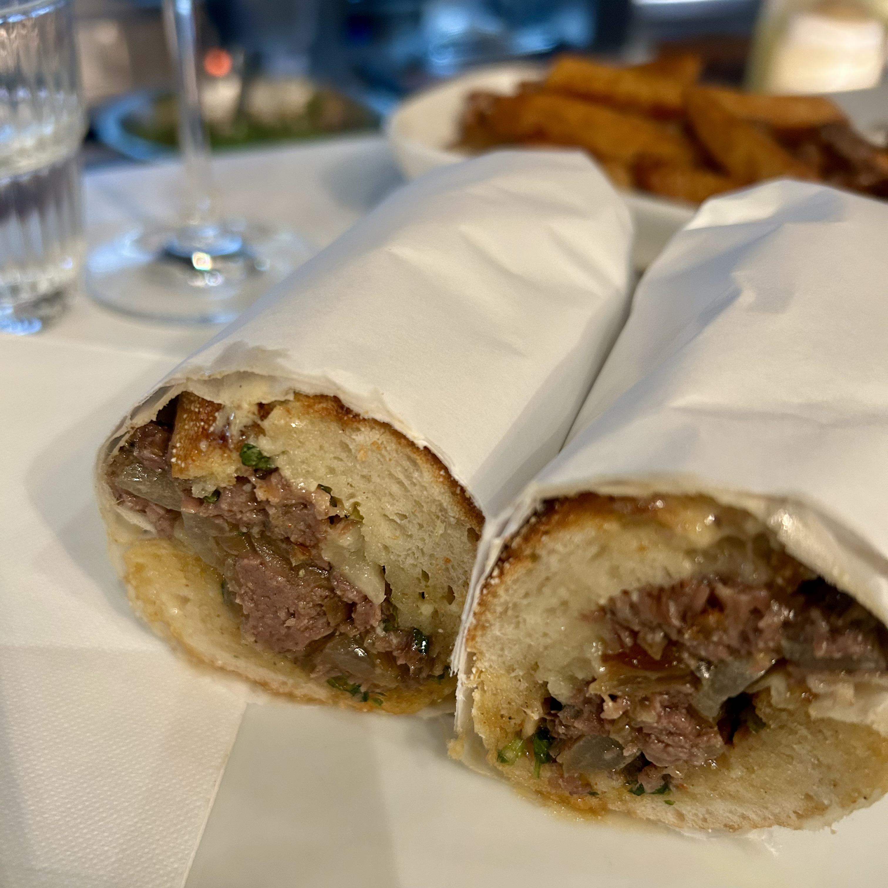Dinner at Bruno — starting with their amazing asado sandwich
