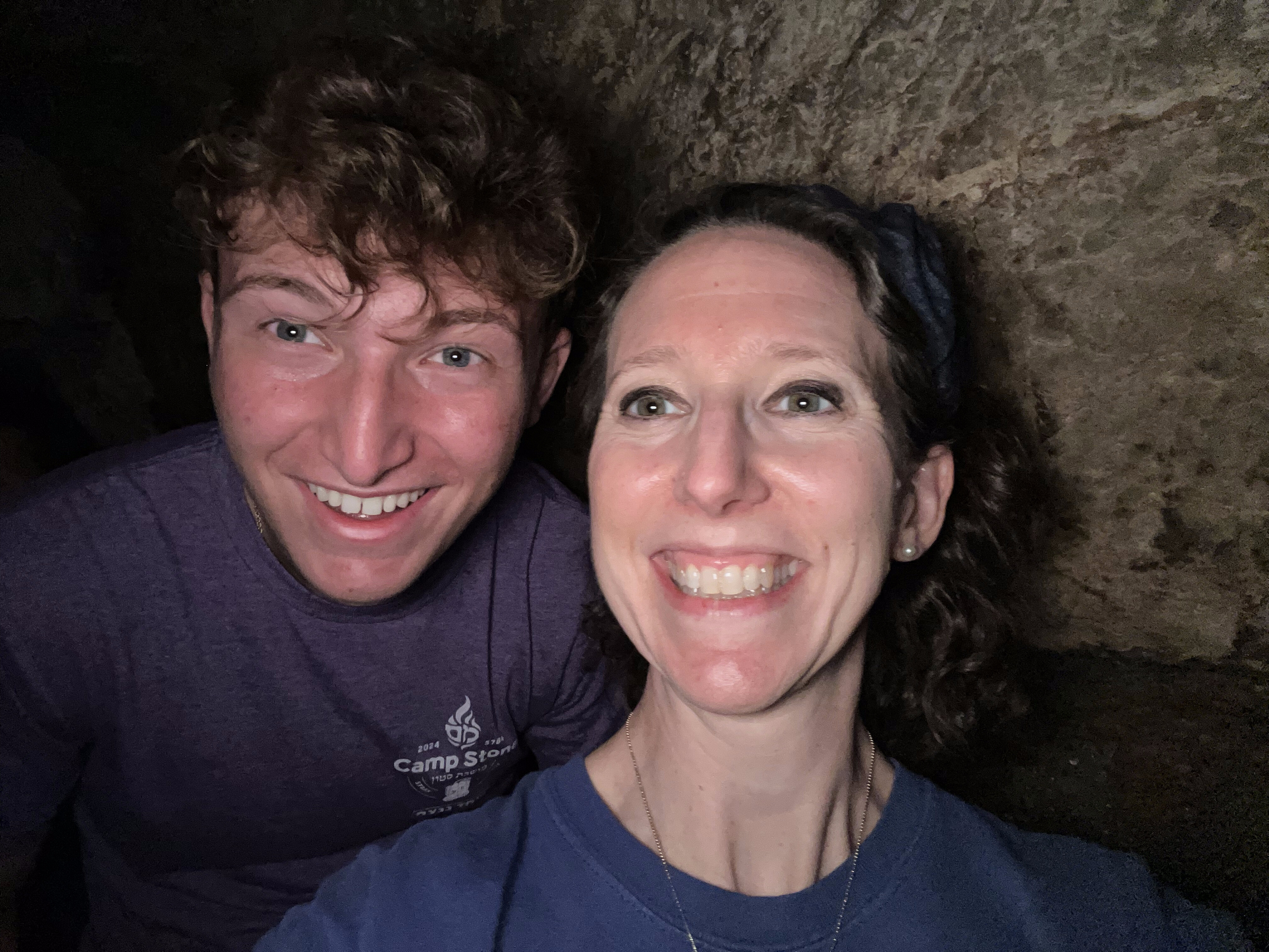 Walking in Hezekiah's water tunnel in Ir David