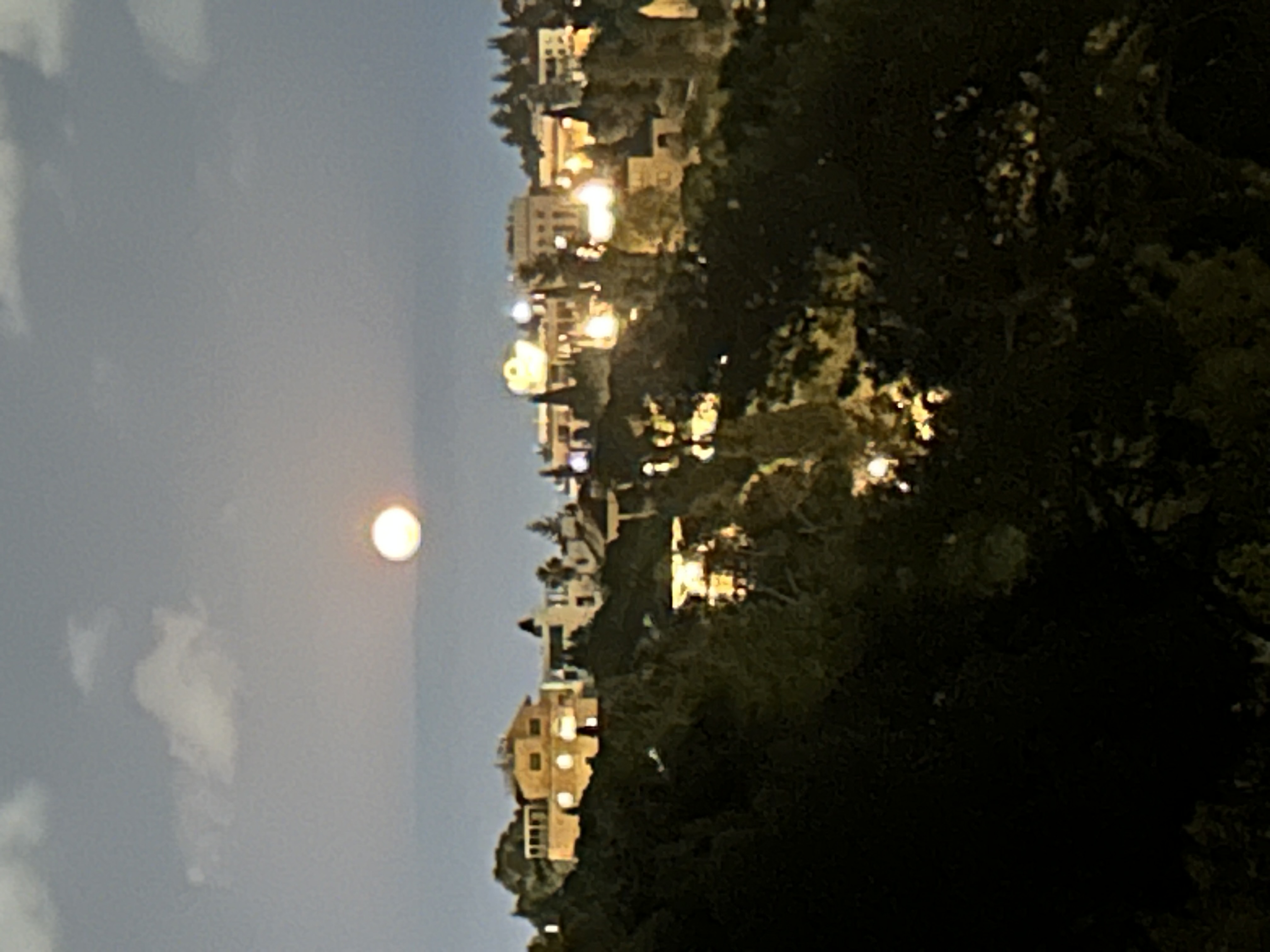 Full moon over the city