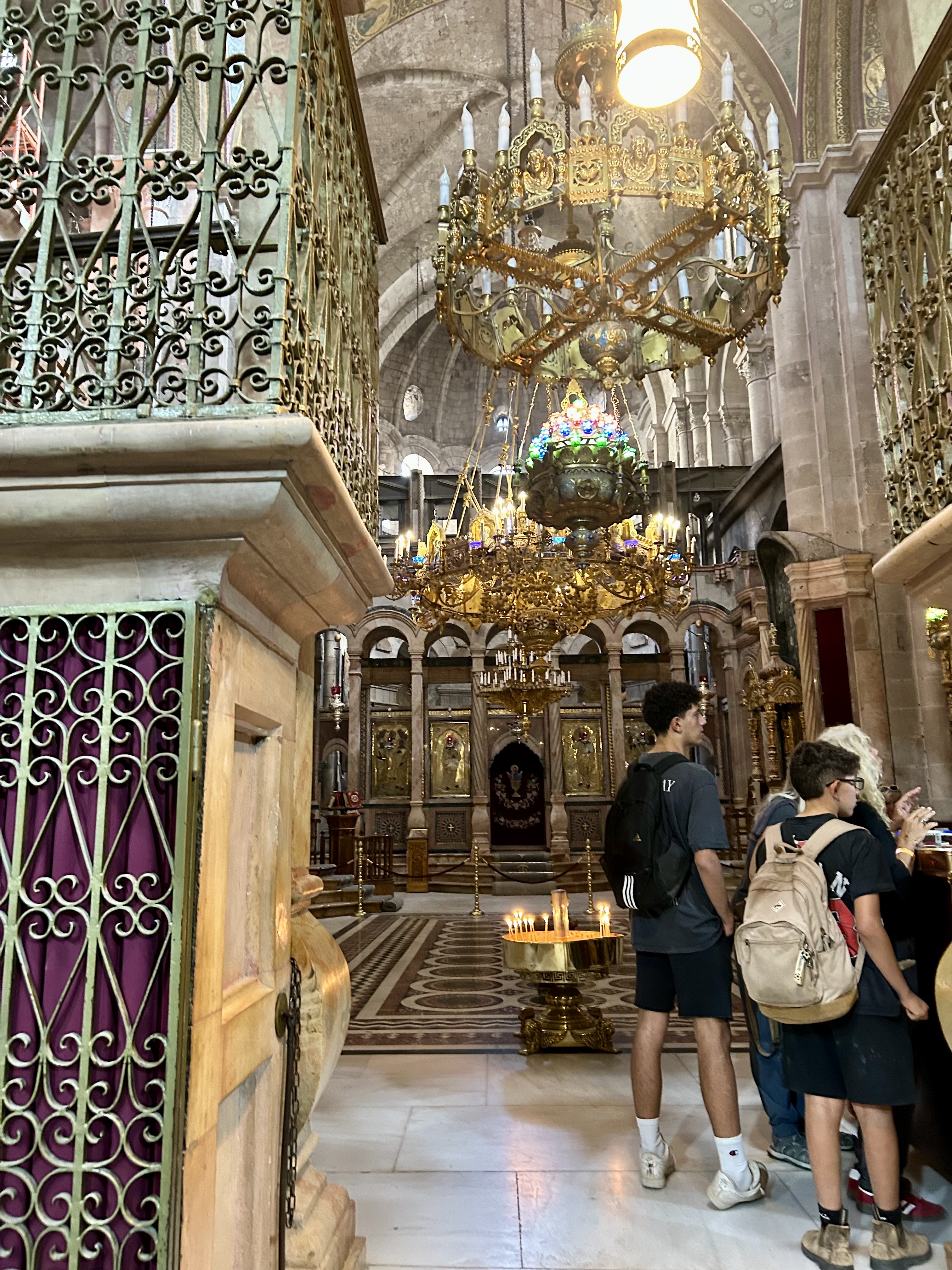 Inside the Church of the Holy Sepulcher