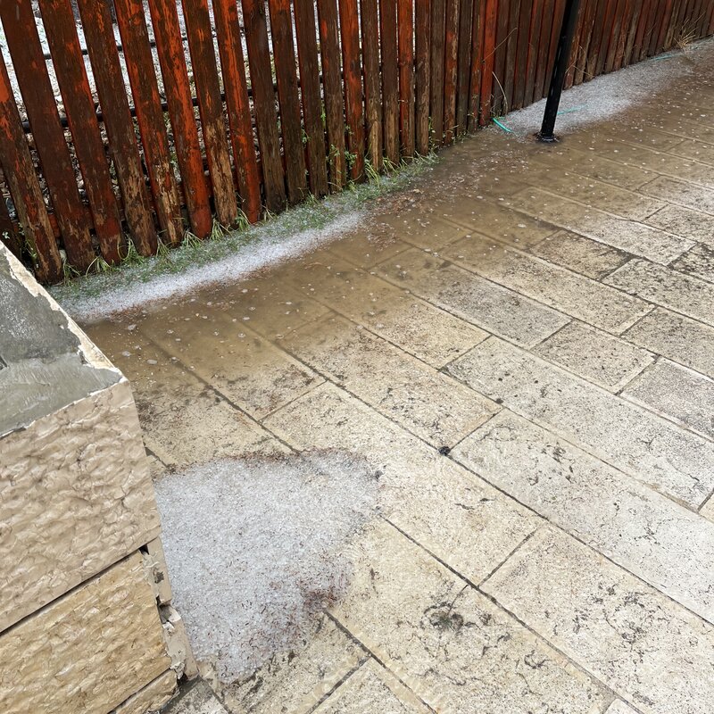 Hail from an intense late November storm!